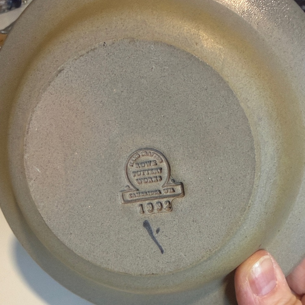 Rowe Pottery Works Alphabet & Numbers Learning Shallow Bowl - Picture 3 of 3